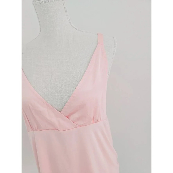 Mersea Moon Dancer Pink Modal Sleeveless Satin V-Neck Sleep Tank Top Camisole M - Picture 2 of 10